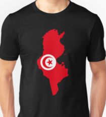Tunisia Flag Map Unisex T-Shirt