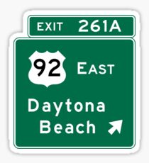 Daytona Beach, Road Sign, FL Sticker