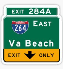 Virginia Beach, Road Sign, VA Sticker