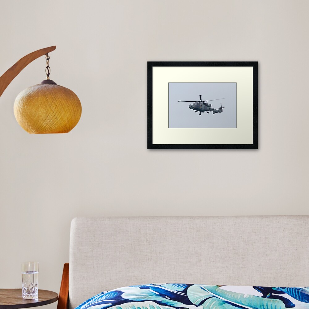 Royal Navy Lynx Helicopter Framed Art Print