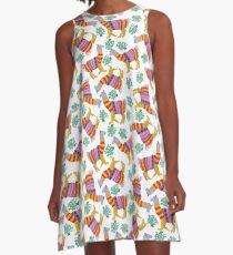 Lama-Drama A-Linien Kleid