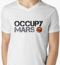 Occupy Mars - Weltraumplanet - SpaceX T-Shirt mit V-Ausschnitt für Männer