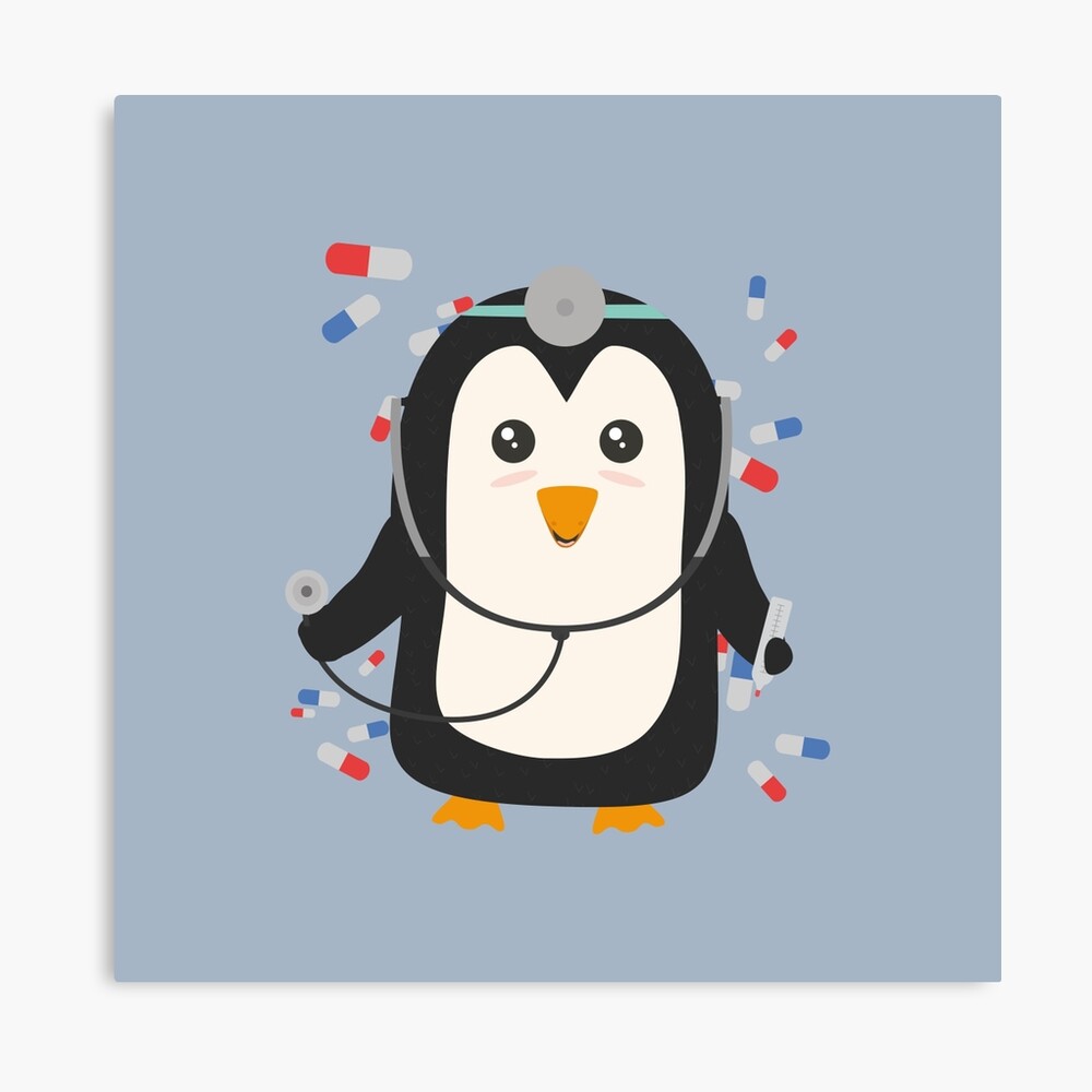 "Penguin doctor " Canvas Print by ilovecotton Redbubble