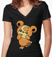 Teddiursa Women's Fitted V-Neck T-Shirt