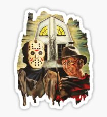 Freddy vs Jason Horror American Gothic Sticker