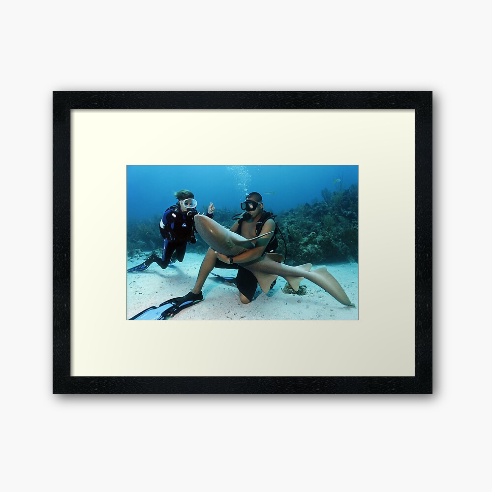 Shark Whisperer Framed Art Print