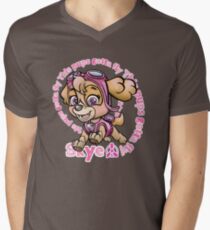 Flying Pup Men's V-Neck T-Shirt