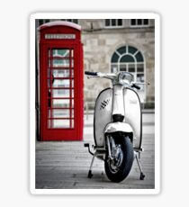 Italian White Lambretta GP Scooter Sticker