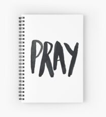 Pray Typography Spiral Notebook
