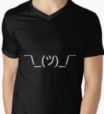 Camiseta para hombre de cuello en v ¯ \ _ (ツ) _ / ¯ encogimiento de hombros Emoticon