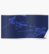 Chrom & Lucina Minimalist Blue Poster