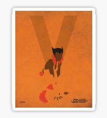 Vixen - Superhero Minimalist Alphabet Print Art Sticker