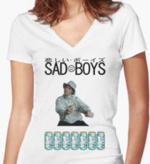 Sad Boys Yung Lean Women's Fitted V-Neck T-Shirt