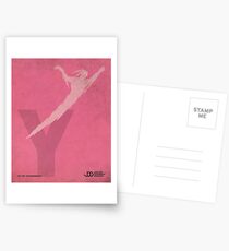 Yz the Thunderbolt - Superhero Minimalist Alphabet Print Art Postcards