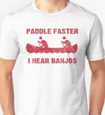 Paddle Faster I Hear Banjos - Vintage Unisex T-Shirt