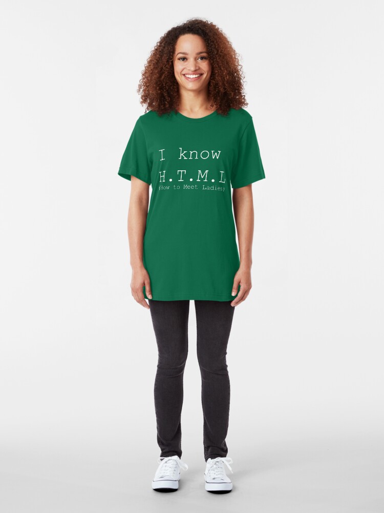 Alternate view of I Know HTML Slim Fit T-Shirt