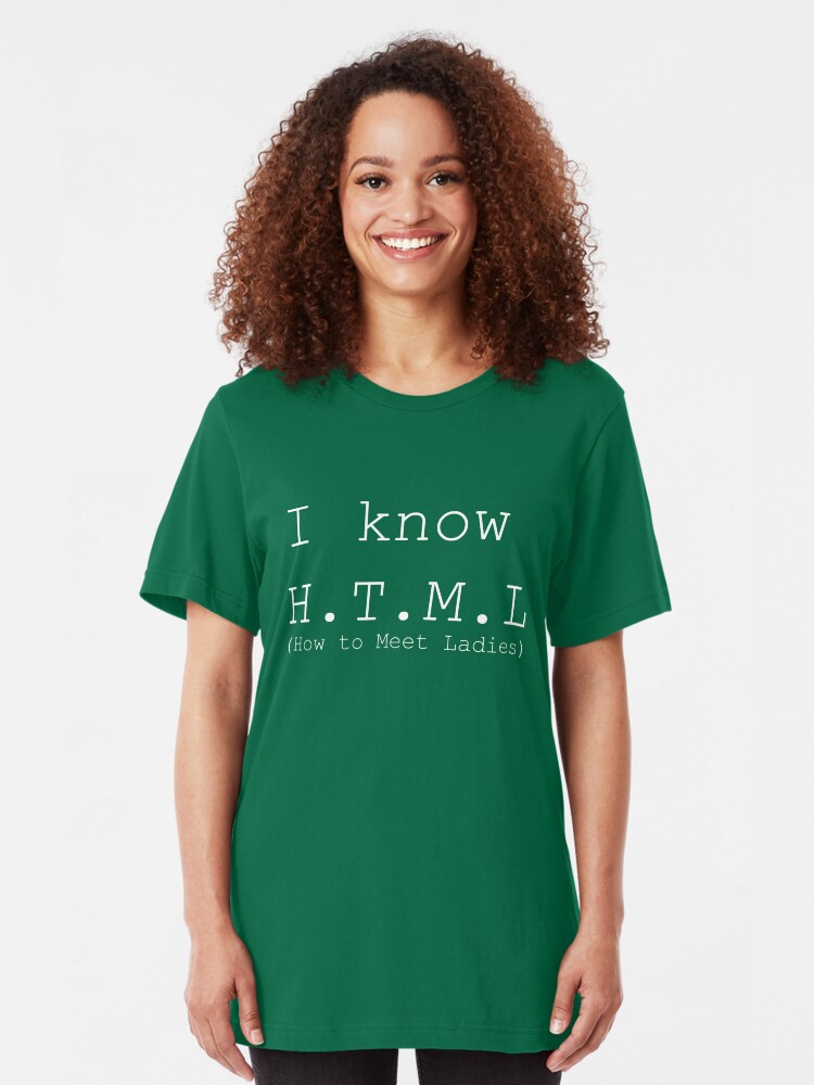 Alternate view of I Know HTML Slim Fit T-Shirt