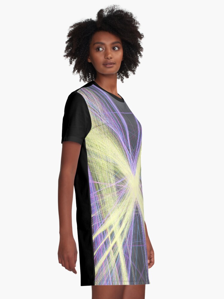 Alternate view of Linify Yellow butterfly Graphic T-Shirt Dress