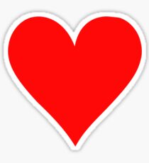 Poker red heart Sticker