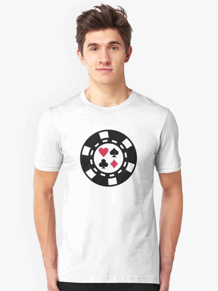 Alternate view of Poker chips casino Slim Fit T-Shirt