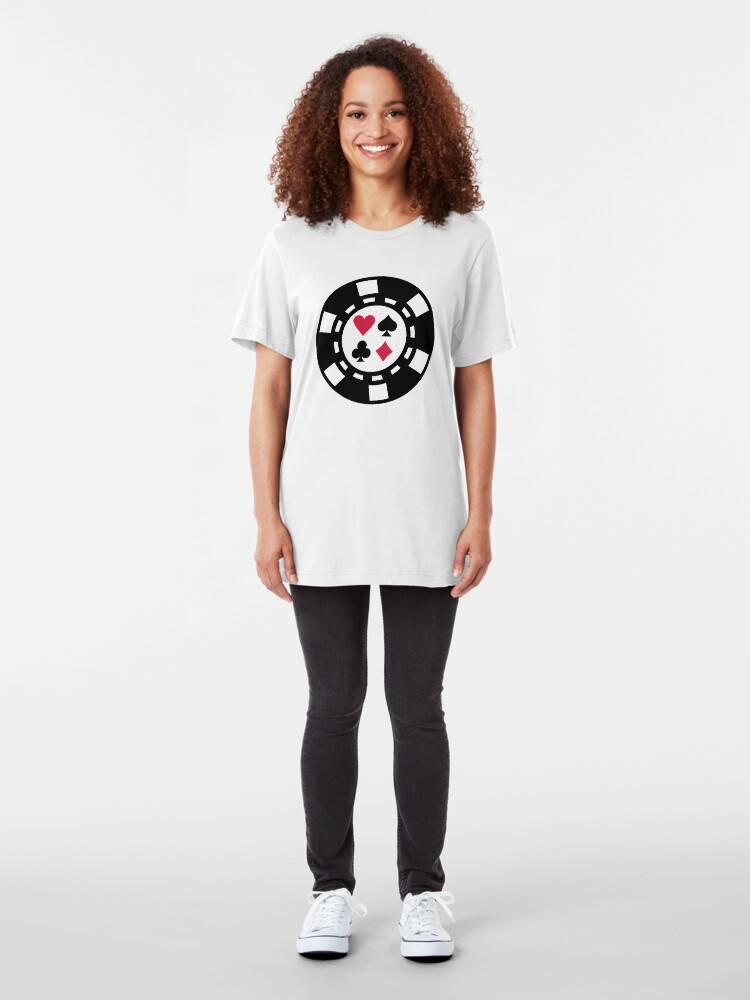 Alternate view of Poker chips casino Slim Fit T-Shirt
