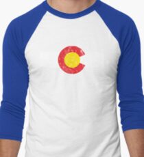 Vintage Colorado Flag Men's Baseball ¾ T-Shirt