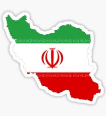 Iran Flag Map Sticker