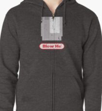 Blow Me - Vintage Nintendo Cartridge Zipped Hoodie