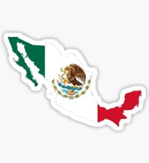 Pegatina Mapa de la bandera de México