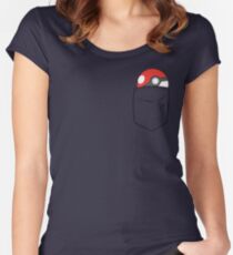 POKEBALL POCKET Women's Fitted Scoop T-Shirt