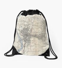 Vintage Albuquerque New Mexico Topographic Map Drawstring Bag