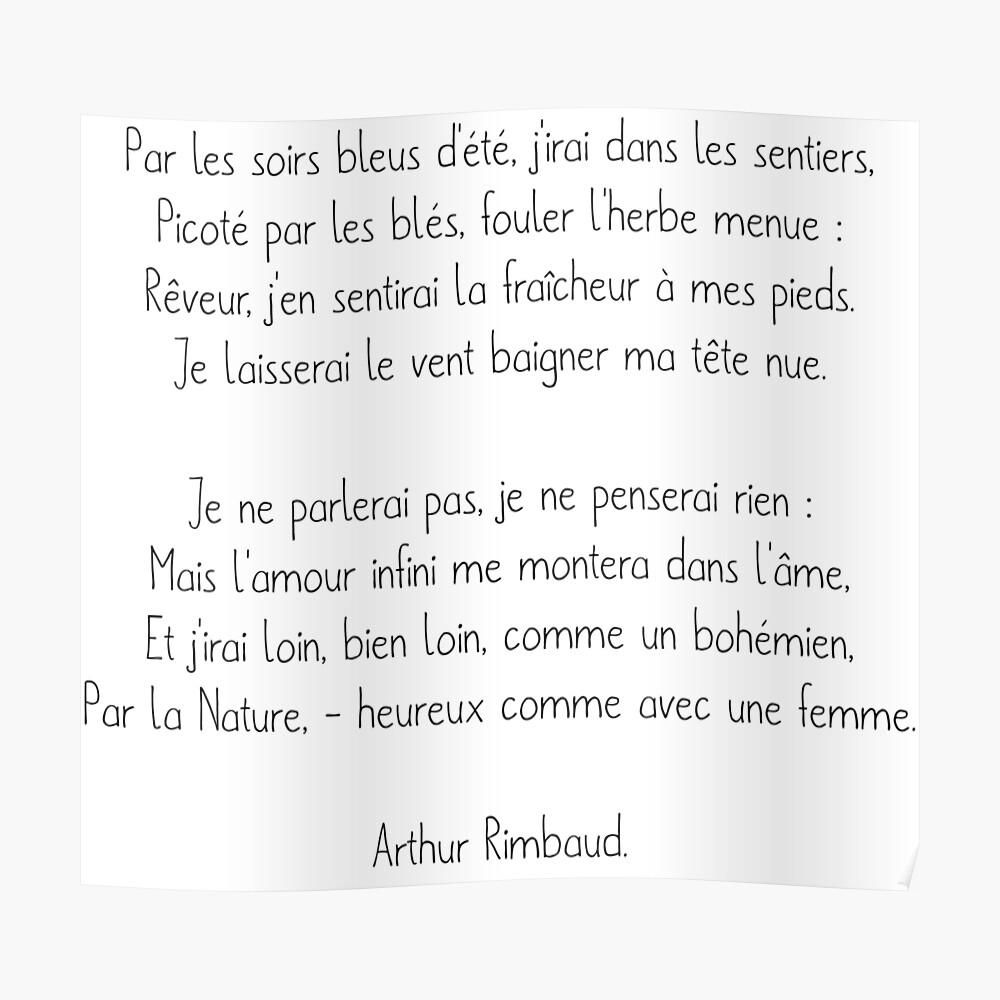 Arthur Rimbaud Famous Poem