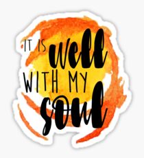 it is well with my soul cup stain watercolor Sticker