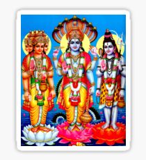 "BRAHMA GOD VISHNU GOD SHIVA" Print Sticker