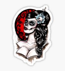 Day of the dead pinup tattoo Sticker