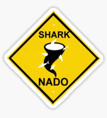 caution-sharknado Sticker