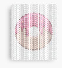 Donuts in Text Metal Print