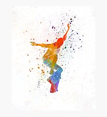 Man skateboard 05 in watercolor Photographic Print