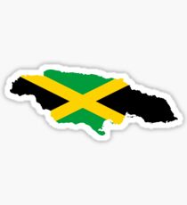 Jamaica Flag Map Sticker