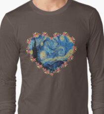 Starry Night inside the Heart Long Sleeve T-Shirt