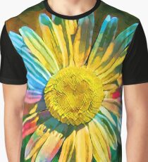 Rainbow Daisy Flower Graphic T-Shirt