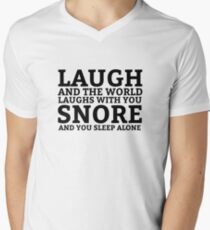 Laugh Snore Funny Oldboy Pun Random Humor Cool Men's V-Neck T-Shirt