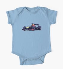 Championship Cars - Vettel 2013 Short Sleeve Baby One-Piece