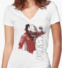 Kimi Raikkonen (WDC 2007) Women's Fitted V-Neck T-Shirt