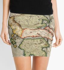 Minifalda Mapa vintage de Grecia (1596)