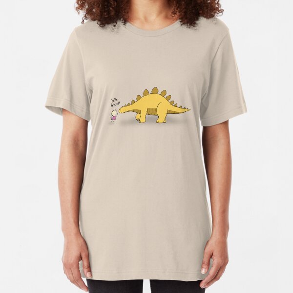 Hello Friend (Dinosaur) - two lof bees Slim Fit T-Shirt