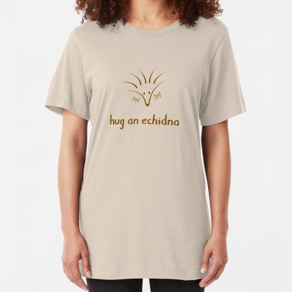 Hug An Echidna - two lof bees Slim Fit T-Shirt