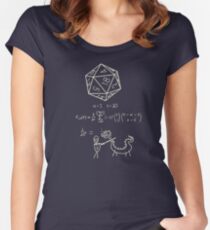The science of 20 sided dice. Women's Fitted Scoop T-Shirt