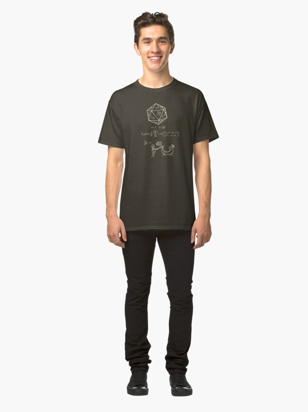 Alternate view of The science of 20 sided dice. Classic T-Shirt