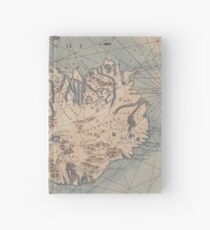 Vintage Map of Iceland (1767) Hardcover Journal